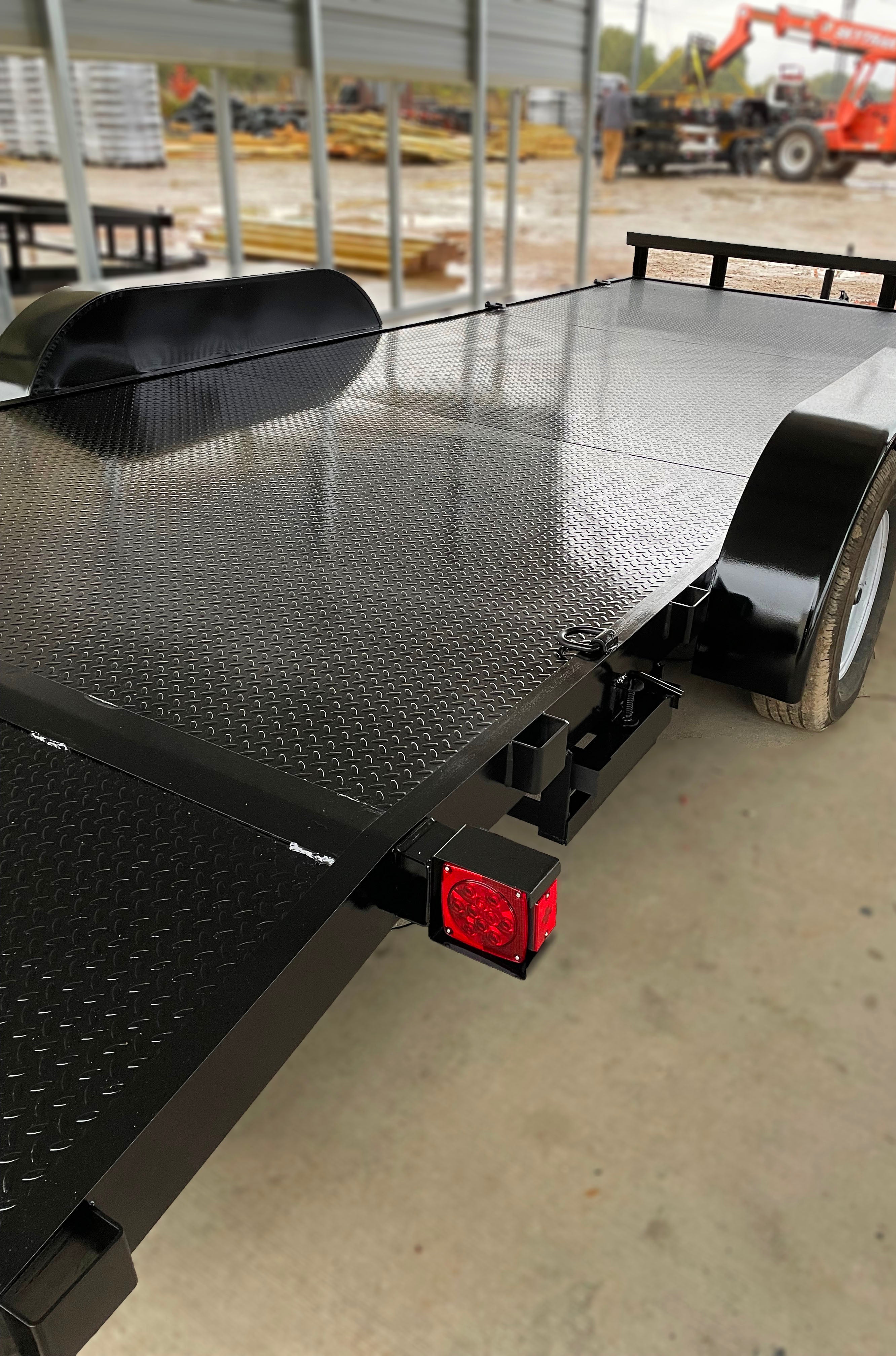 20’ (6'x10”x20’) Tandem Axle Flat Bed Trailer 7K Steel Floor