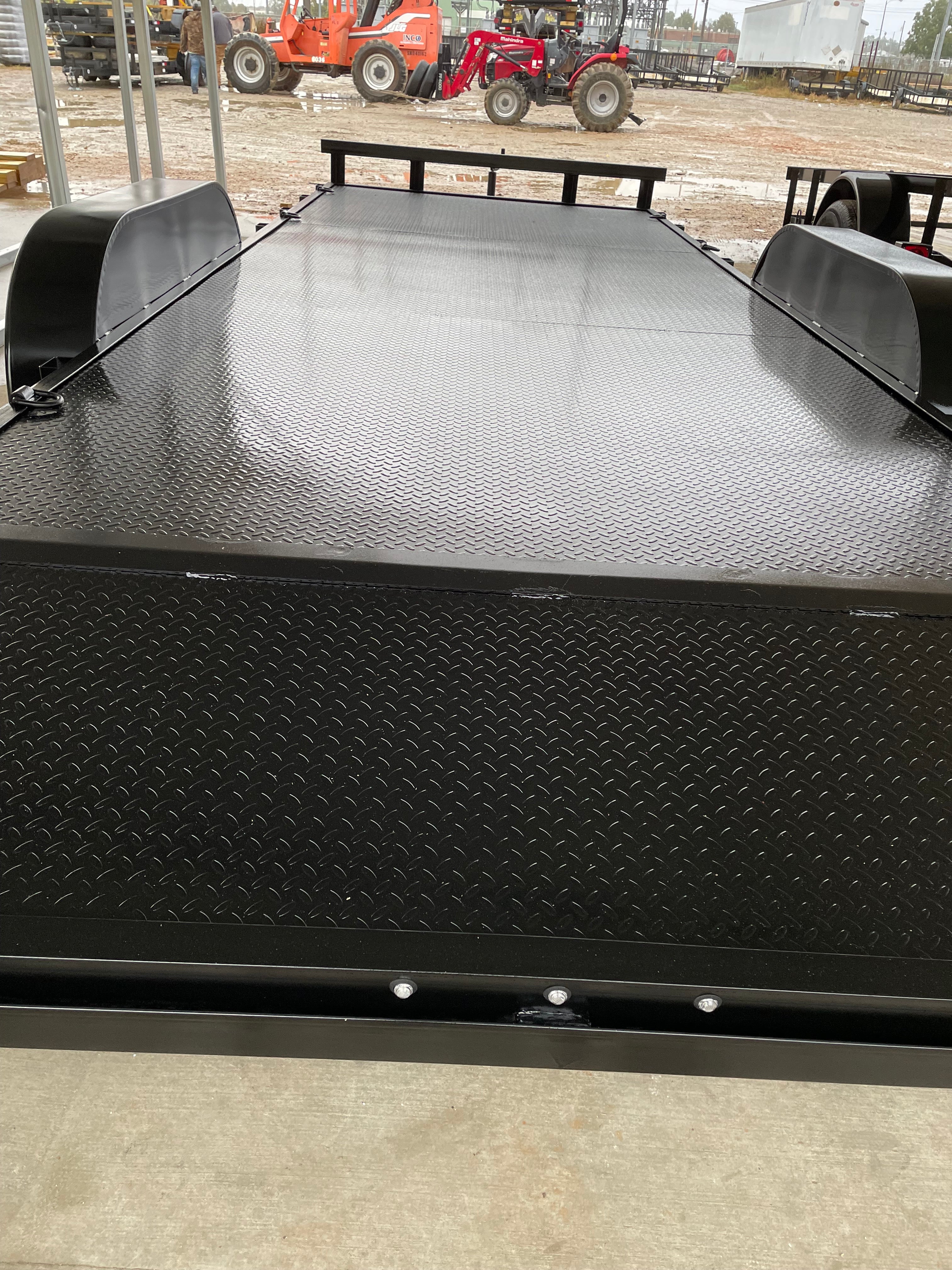 18’ (6'x10”x18’) Tandem Axle Flat Bed Trailer 7K Steel Floor