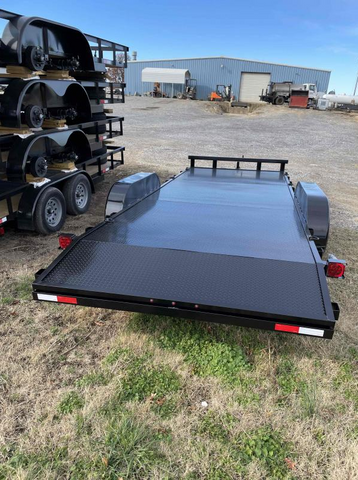 20’ (6'x10”x20’) Tandem Axle Flat Bed Trailer 7K Steel Floor